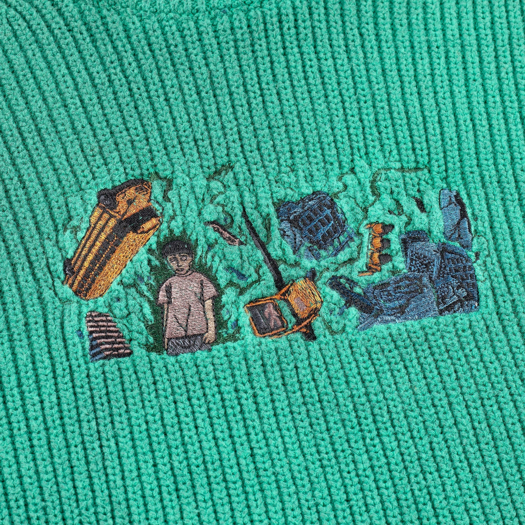 "super kid" heat reactive knit green