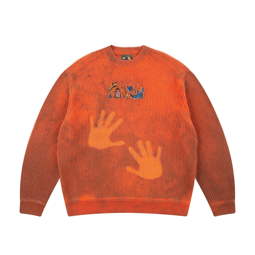 "super kid" heat reactive knit orange