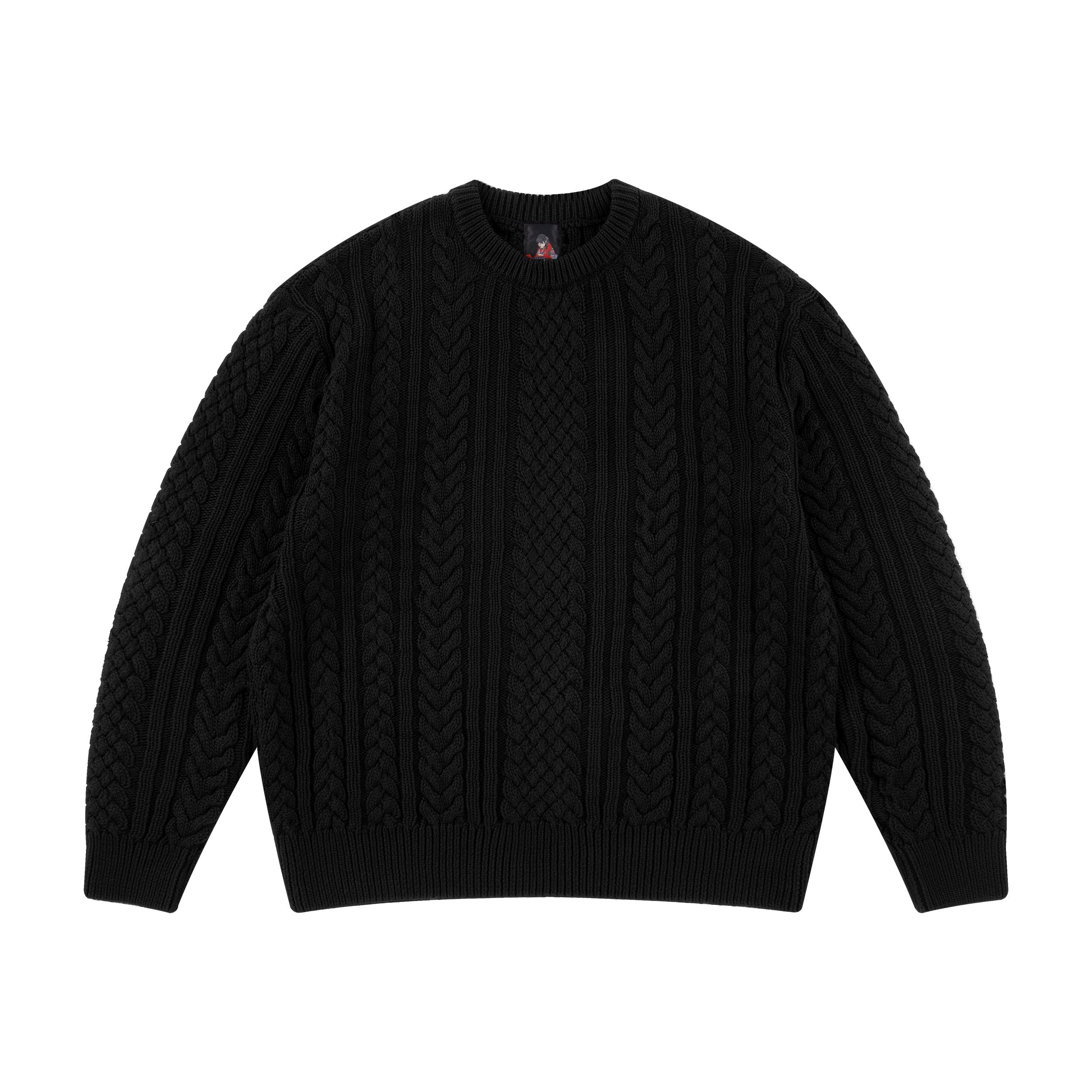 "Jazz" cable knit black