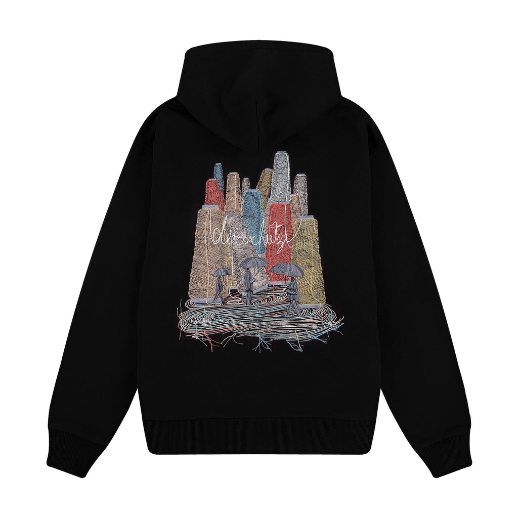 "embroidery" Hoodie black
