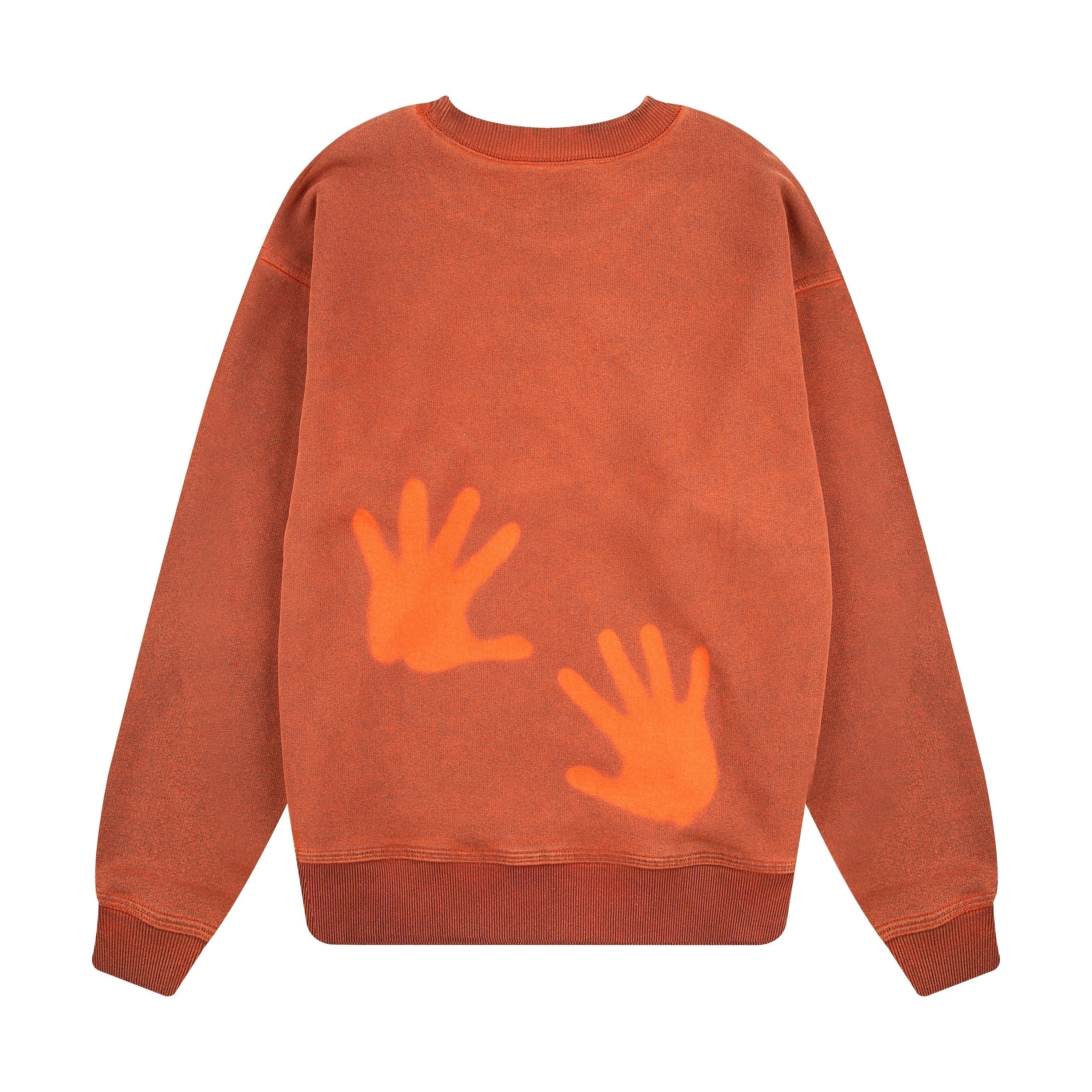 "super kid" crewneck orange