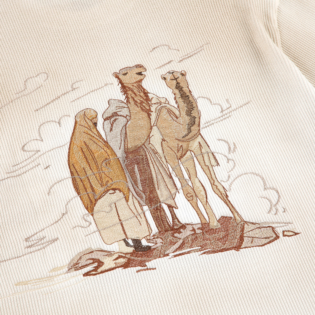 "yasmin v3" waffle long sleeve off white