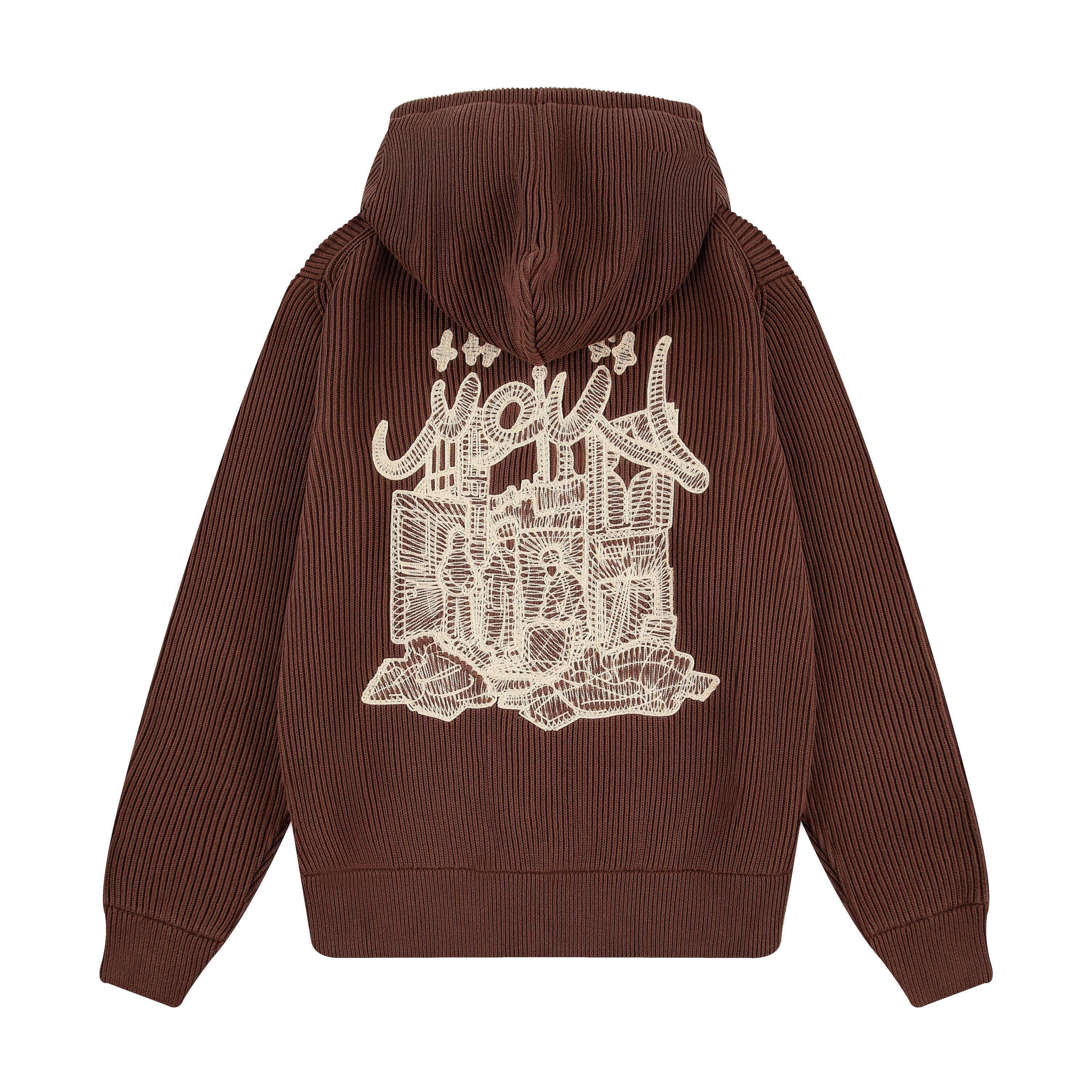 "yasmin v3" Zip Up knit brown