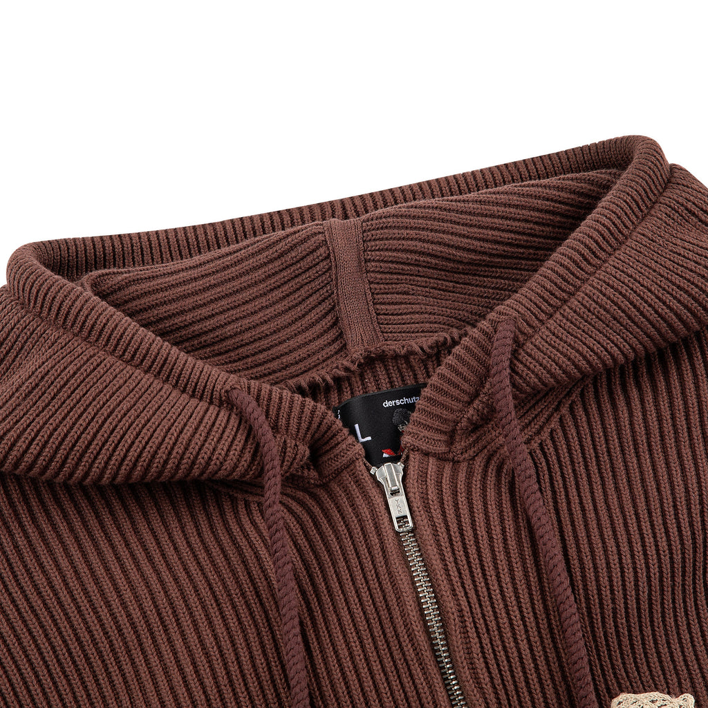 "yasmin v3" Zip Up knit brown