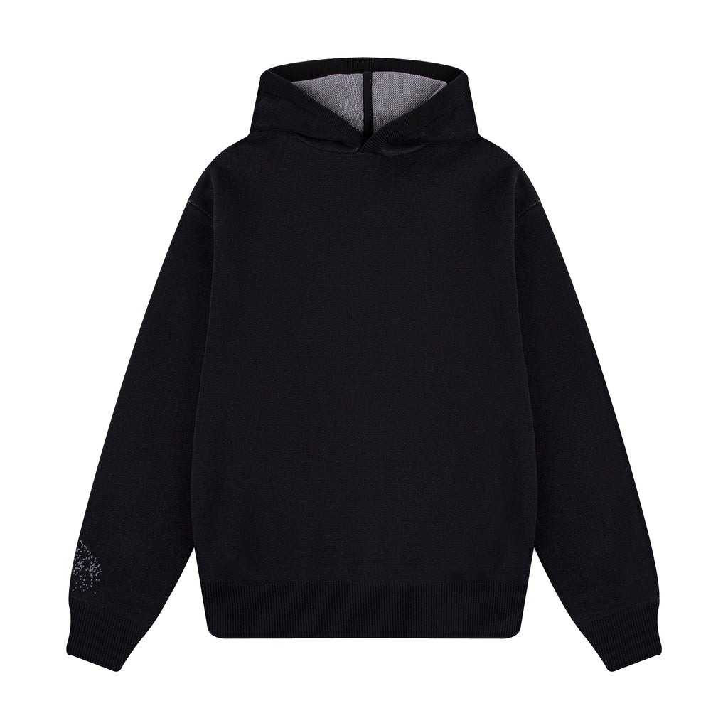 "awakening" knit Hoodie black