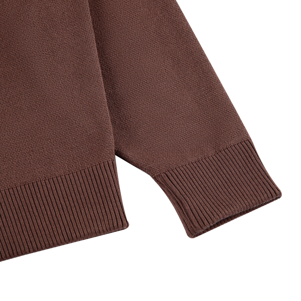 "awakening" knit Hoodie brown