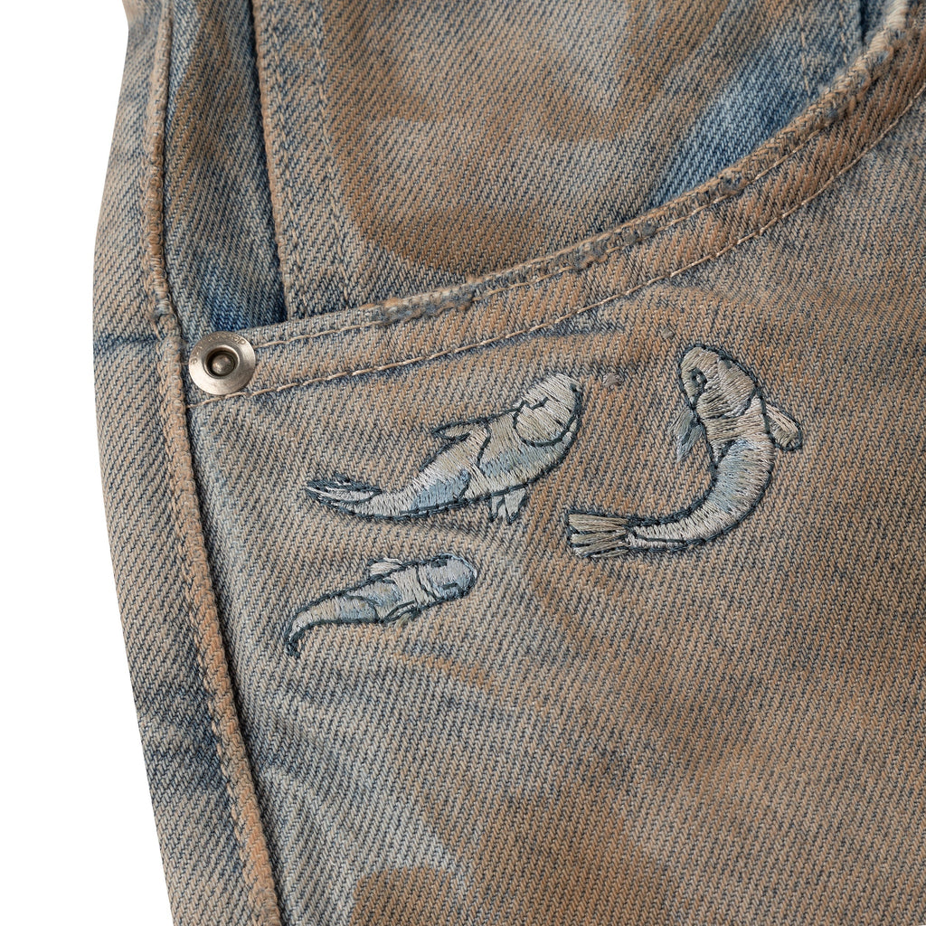 "koi fish v2" denim mud wash