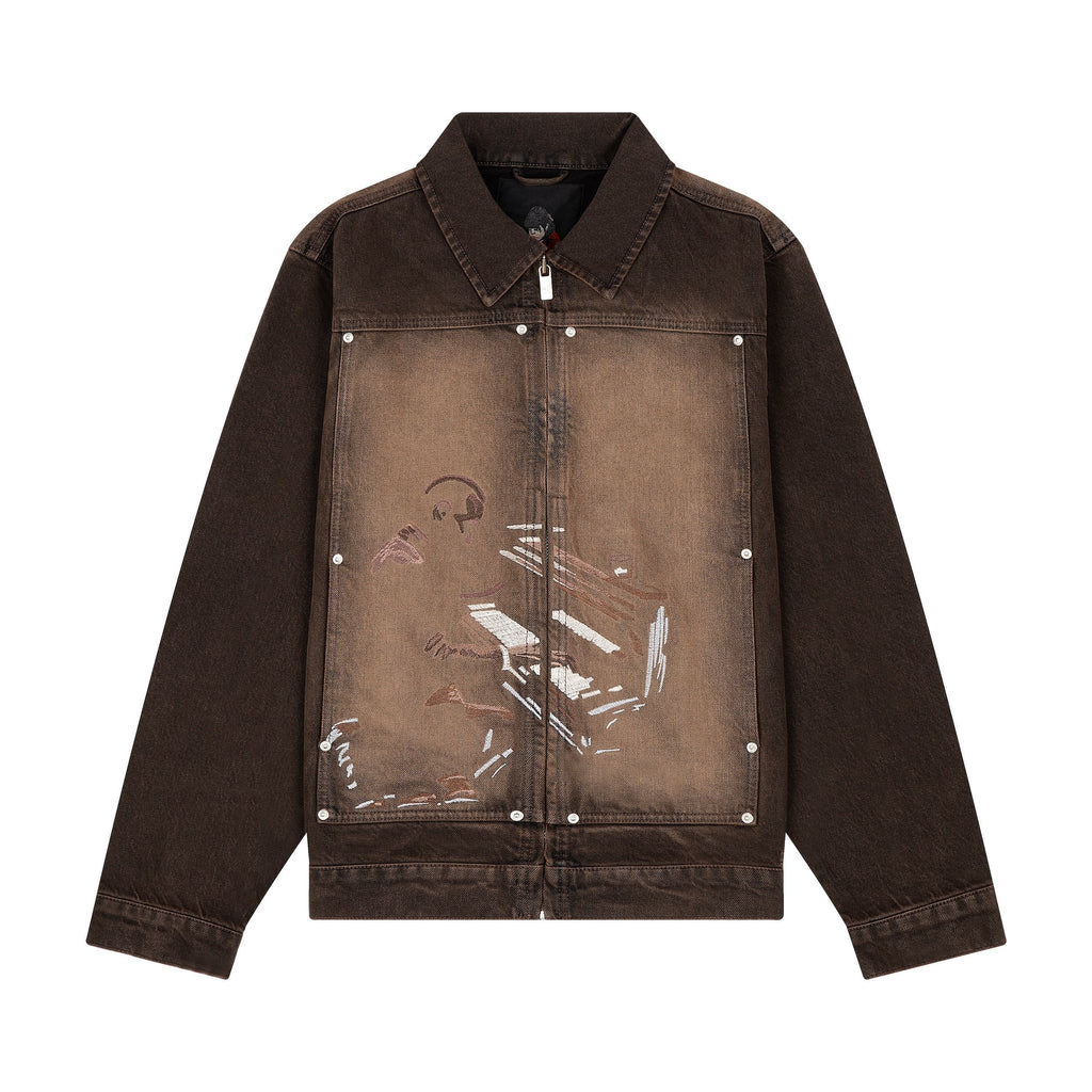 "jazz v2" denim Jacket brown