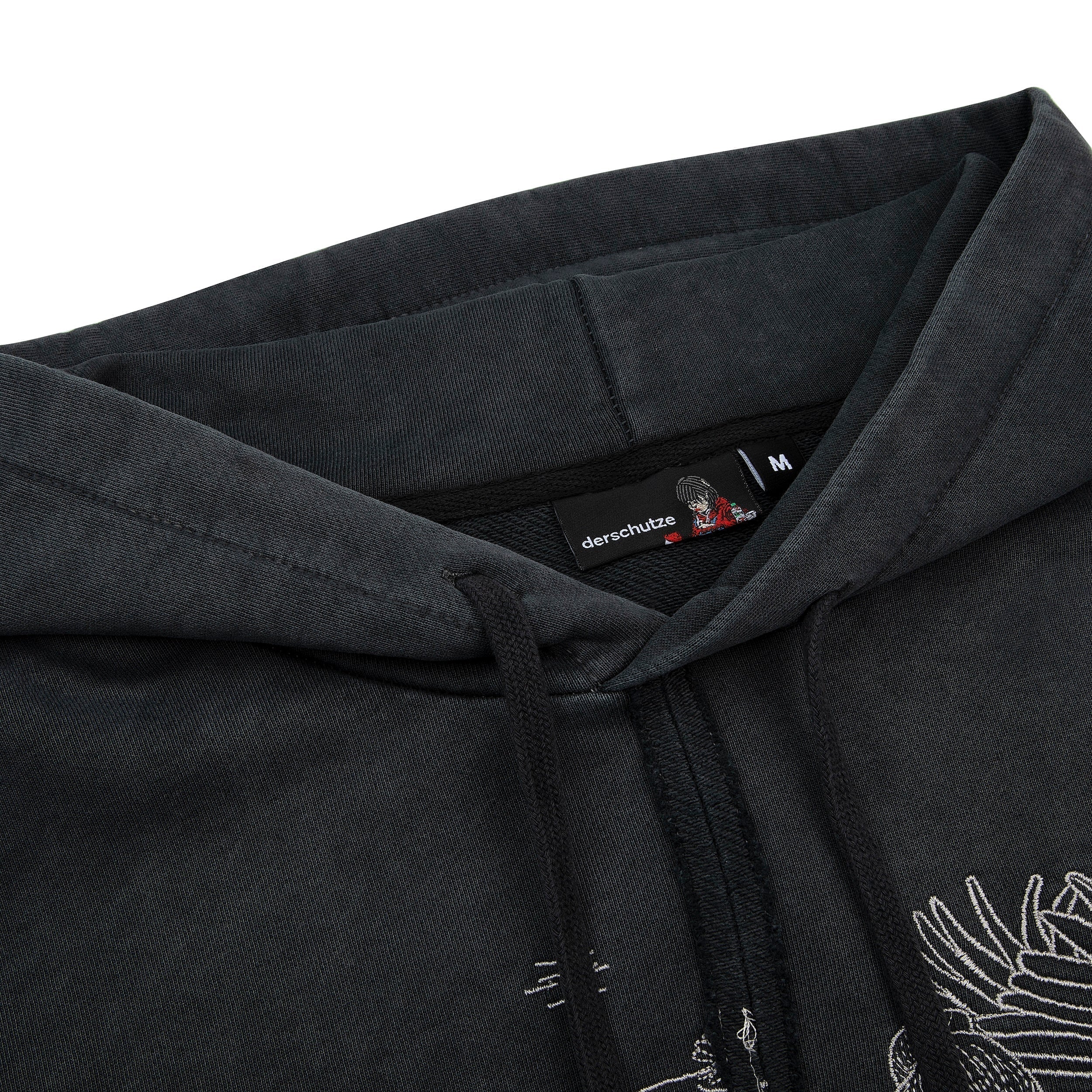 "sashiko" Hoodie anthracite