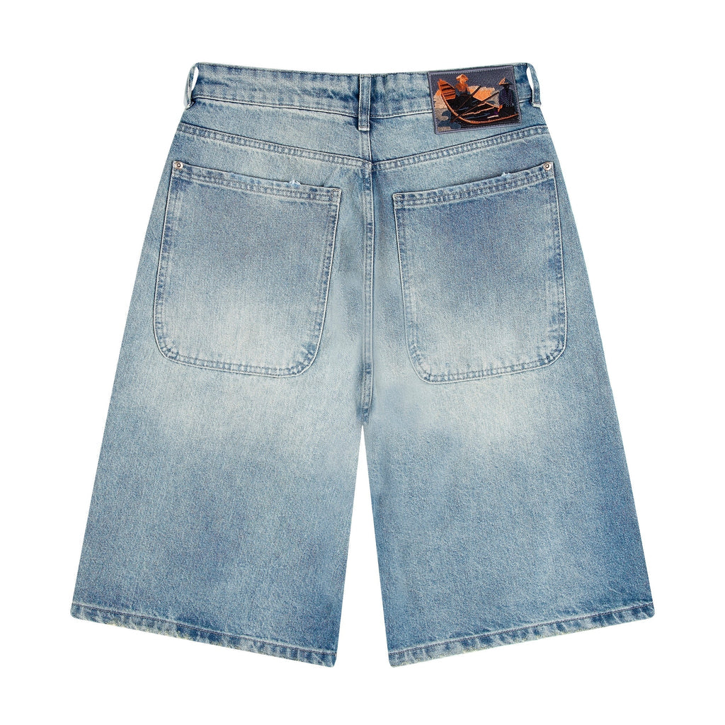 "lotus" Jorts blue