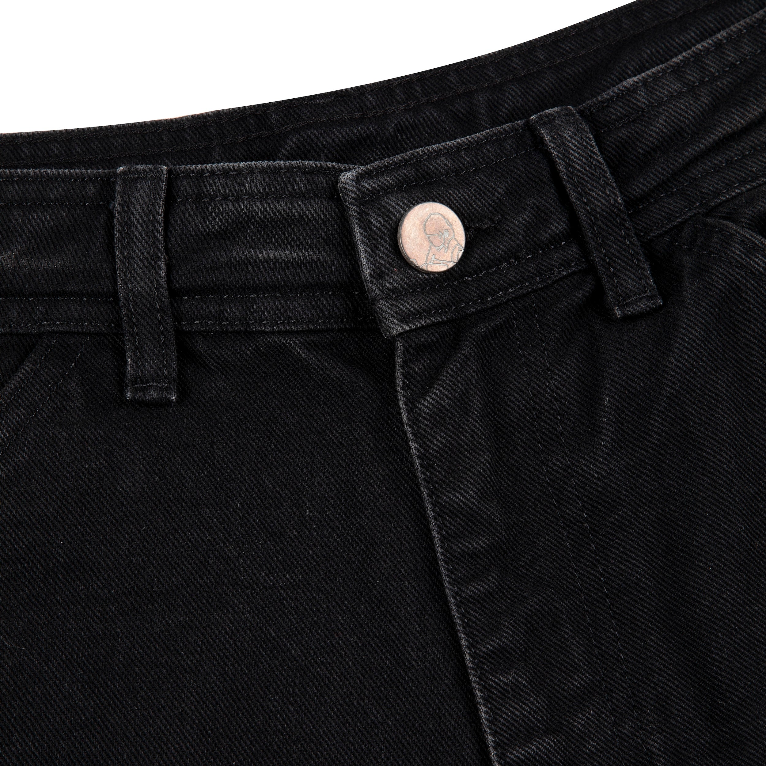 "lotus" Jorts black fishnet