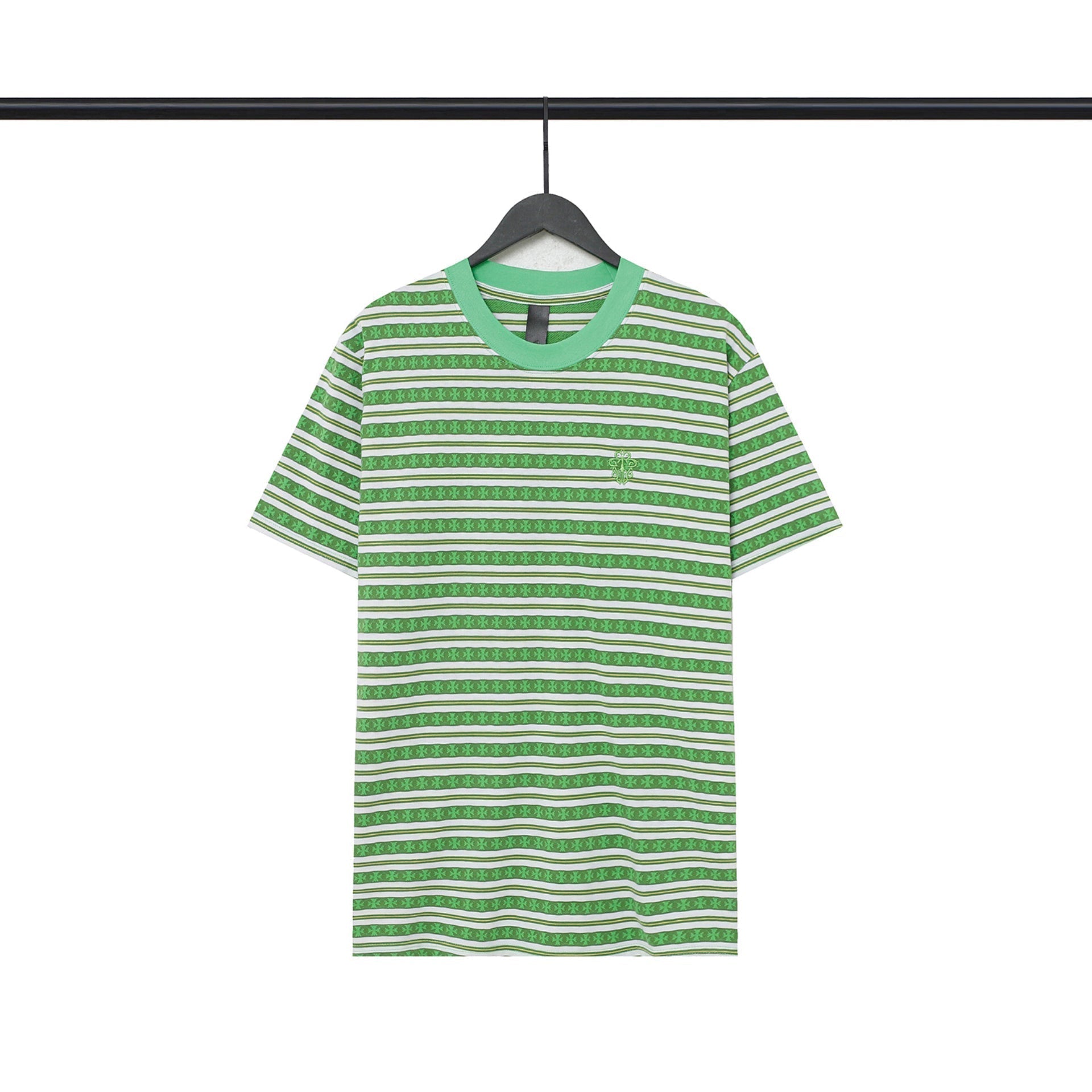 CHH Chrome Heart T Shirts Poison Home Stripe Jacquard Embroidery Short Sleeve Couple T-Shirt