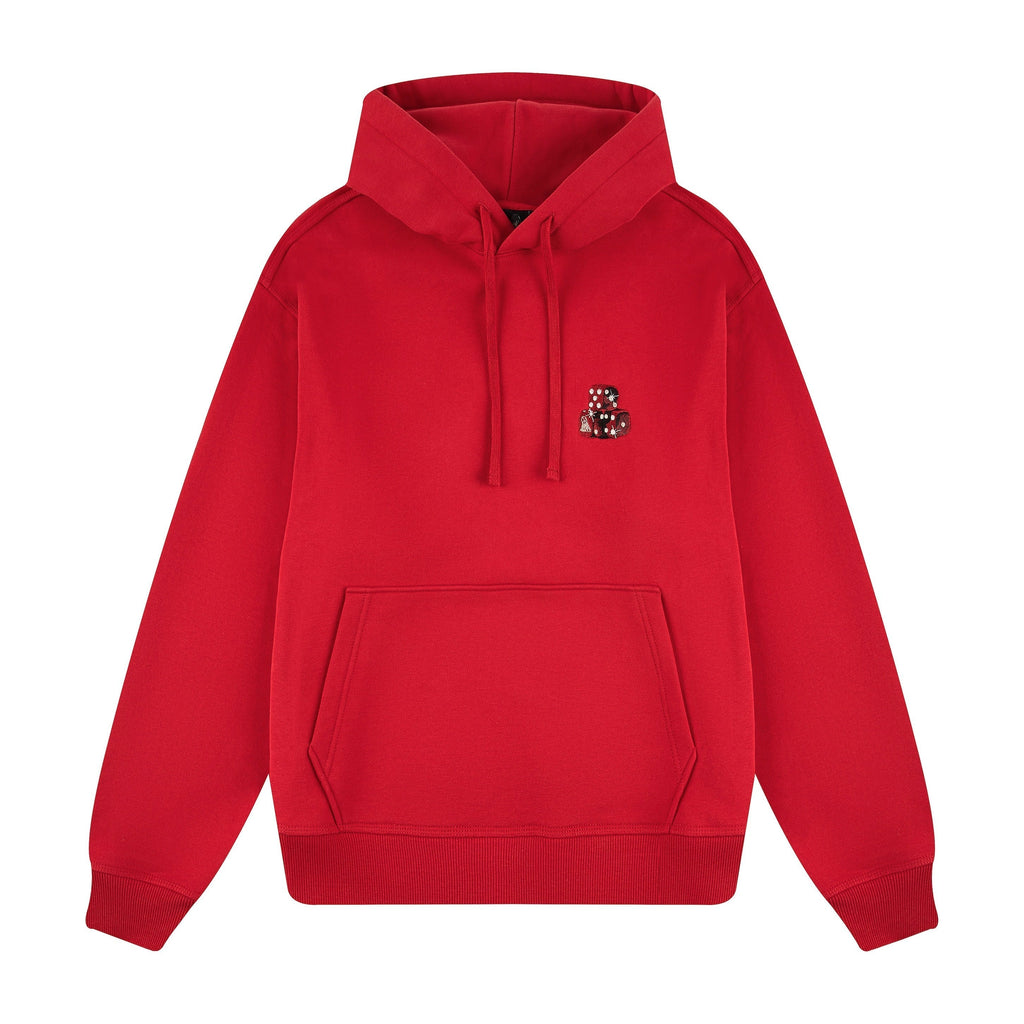 "dice" Hoodie red