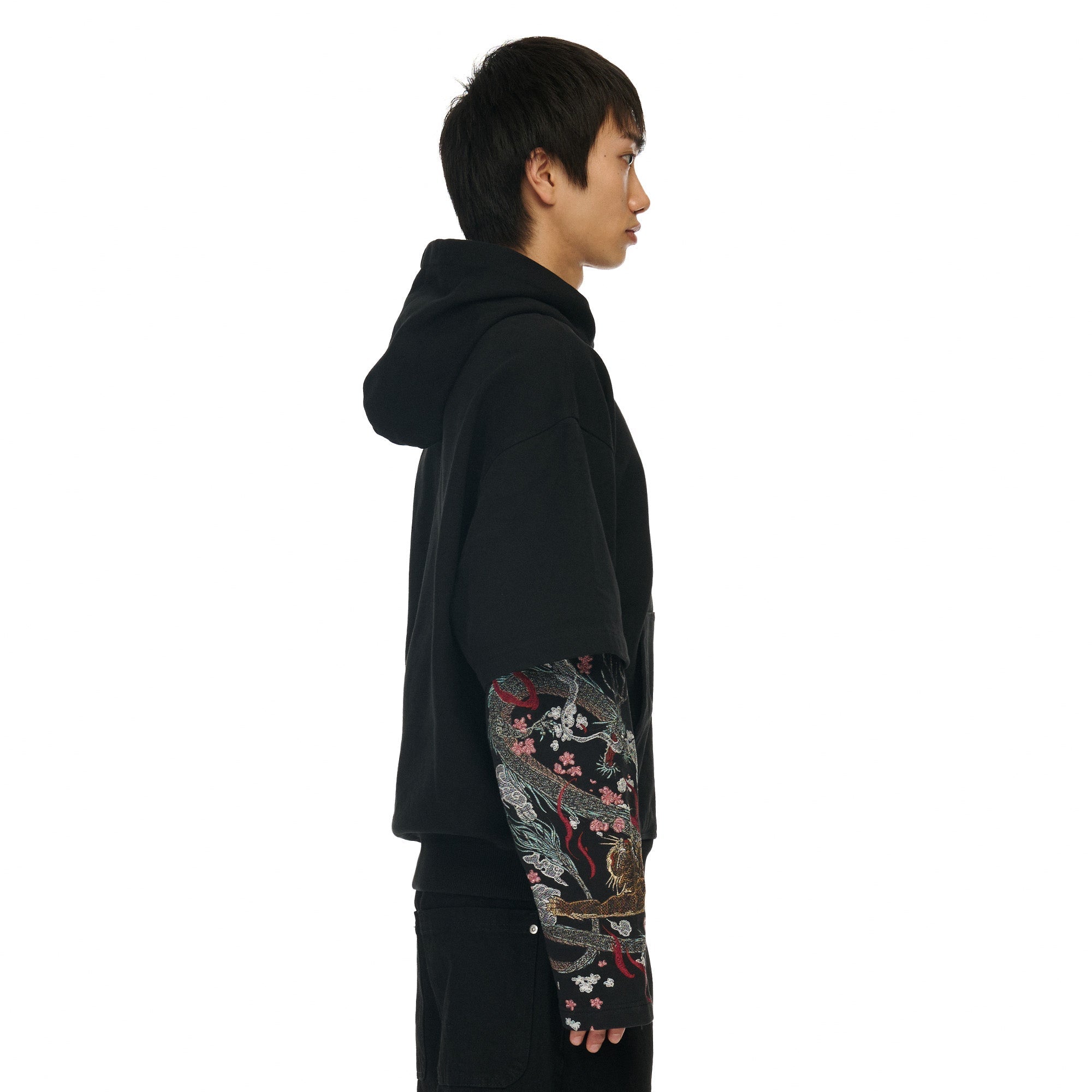 "yakuza" double sleeve Hoodie