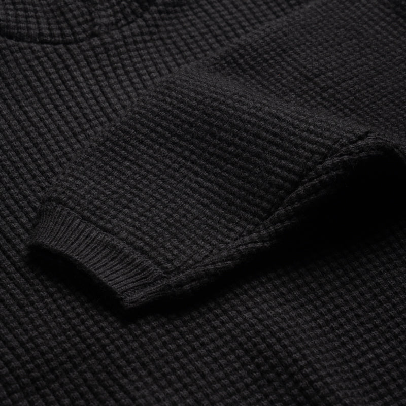 Fear Of God Essentials Heavy Waffle 90's Hoodie - Vintage Black