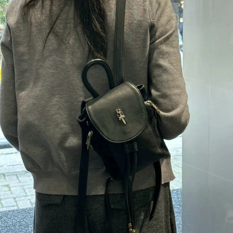 Chrome Heart Leather Bag Backpack Autumn and Winter Backpack