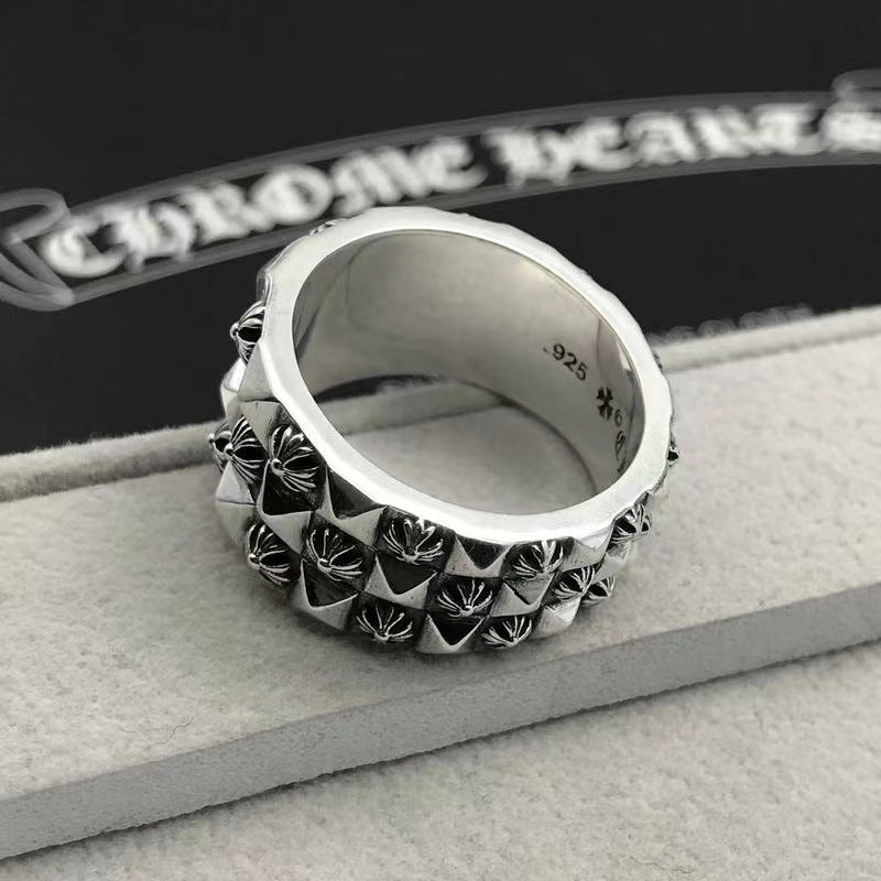Chrome Heart Ring Vintage Thai Silver