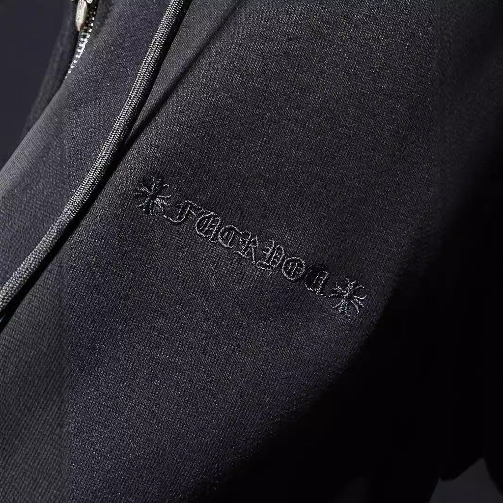 Chrome Heart Hoodie Crow CH Autumn and Winter Cross Embroidered Sweater Casual Loose