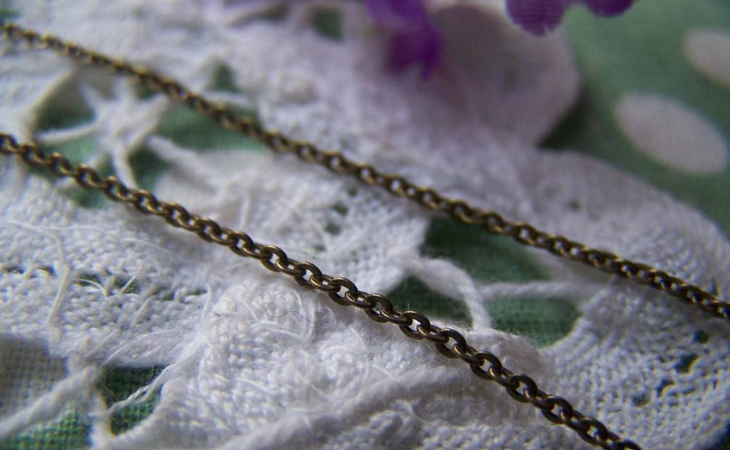 2mm Oval Chain Antique Bronze Brass Cable Chain A4015