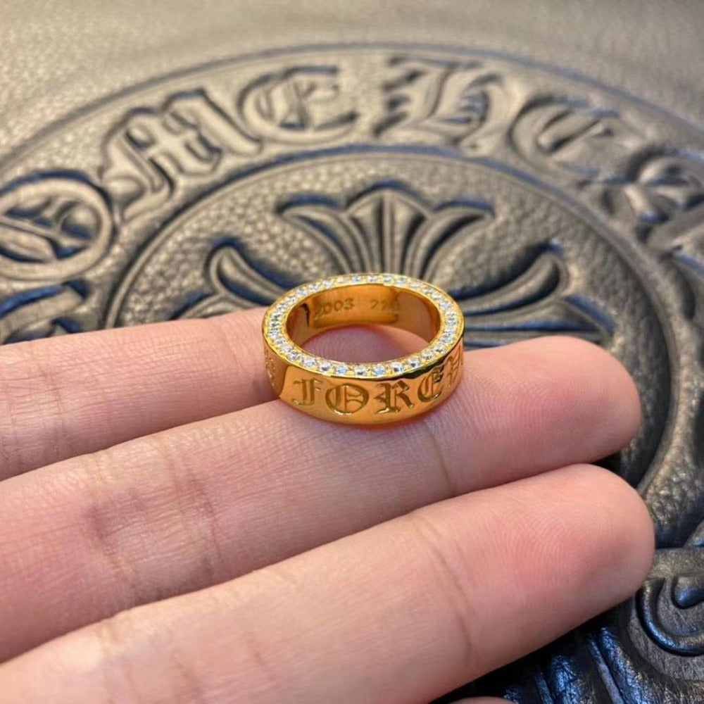 Chrome Heart Ring Personality Light Luxury Fashion